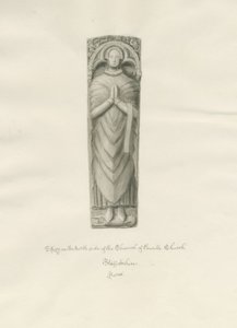 Enville Church - podobizna: sépiová kresba od John Buckler