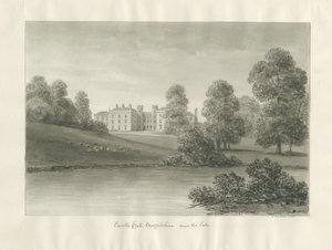 Enville Hall: sépiová kresba od John Buckler