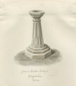 Font v Calton Chapel - nyní 