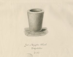 Písmo v kostele Kingstone: sépiová kresba, 1839 od John Buckler