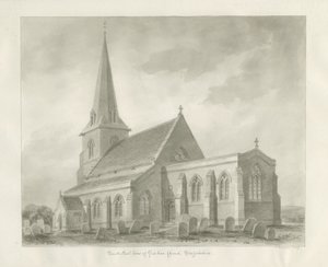 Grindon Church: sépiová kresba od John Buckler