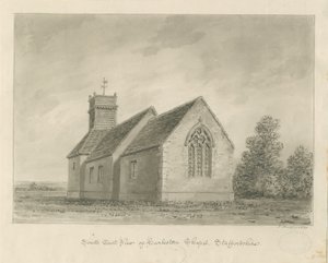 Harlaston Chapel: sépiová kresba od John Buckler