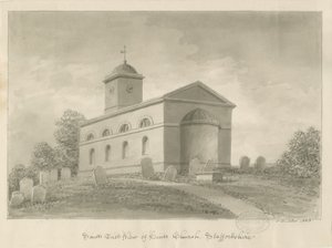 Kostel rad: kresba sépie od John Buckler