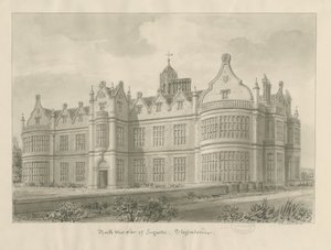 Ingestre Hall: sépiová kresba od John Buckler
