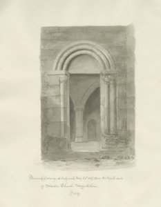 Interiér kostela Standon: sépiová kresba, 24. května 1847 (kresba) od John Buckler