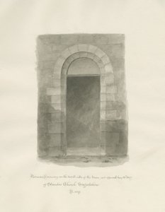Interiér kostela Standon: sépiová kresba, 24. května 1847 (kresba) od John Buckler