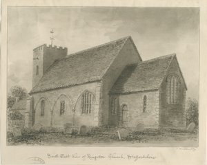 Kingstone Church: sépiová kresba od John Buckler