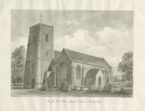 Kinver Church: sépiová kresba od John Buckler
