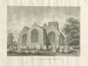 Kinver Church: sépiová kresba od John Buckler