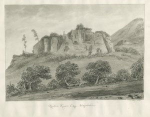 Kinver Edge: sépiová kresba od John Buckler