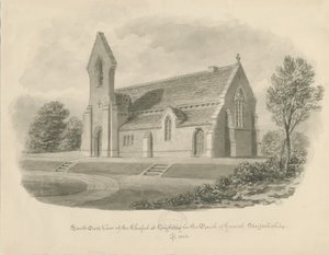 Knightley Chapel: sépiová kresba od John Buckler