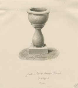 Lichfield - Font v kostele St. Mary