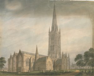 Lincolnshire - Grantham Church, 1811 od John Buckler