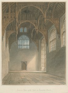 Middlesex - Hampton Court - Interiér Hall, 1821 od John Buckler