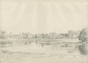 Patshull House - Park and Pool: kresba tužkou, 25. srpna 1820 od John Buckler
