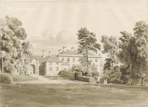 Patshull House: kresba sepiovou barvou, srpen 1820 (kresba) od John Buckler