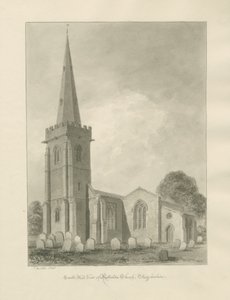 Rolleston Church: sépiová kresba od John Buckler