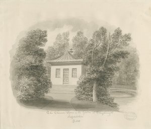 Shugborough - Čínský pokoj: sépiová kresba