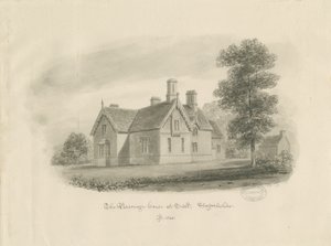 Stafford - Parsonage House at Salt: kresba sépie (vinětovaná) od John Buckler