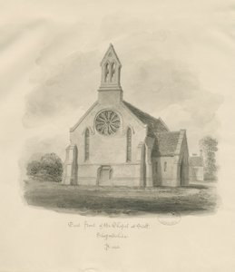 Stafford - Solná kaple [sv. James"]: sépiová kresba od John Buckler