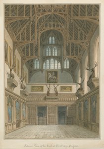 Sussex - Cowdray House - Interiér Hall od John Buckler