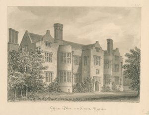 Sussex - Lewes - Glynde Místo: sépiová kresba, 1830 od John Buckler