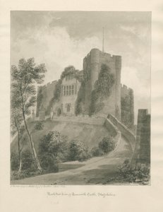 Hrad Tamworth: sépiová kresba, duben 1849 (kresba) od John Buckler