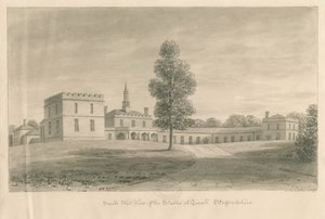 Tixall Hall - Stáj: sépiová kresba, 1841 od John Buckler