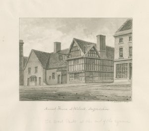 Walsall Town - Ancient House: sépiová kresba od John Buckler