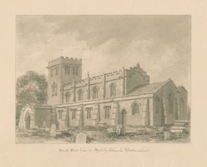 Westmorland - Appleby Church: sépiová kresba, 1800 od John Buckler