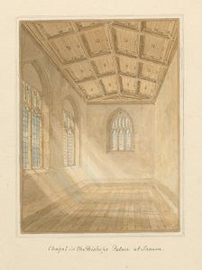 Wiltshire - Sarum - interiér kaple v biskupském paláci, 1800 od John Buckler