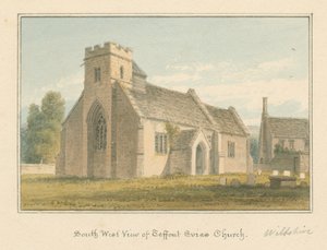 Wiltshire - Teffont Evias Church od John Buckler