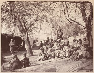 Pouliční scéna ve městě Jalalabad, 1878 od John Burke
