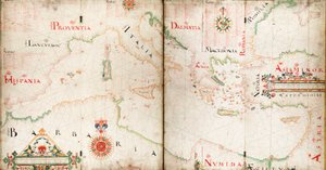 Mapa Středozemního, Černého a Kaspického moře od John Burston