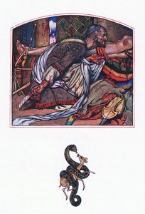 Afridi love, ilustrace z The Garden of Kama (a další texty z Indie), 1920 od John Byam Liston Shaw