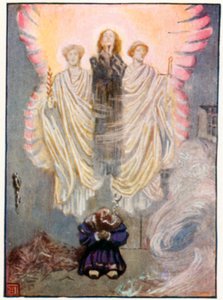 Gounodův Faust, V. dějství, i. scéna (barevná litografie)