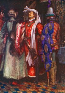 "Modlete se, abychom si pospíšili a nepřišli příliš pozdě!" Richard II - 1. dějství, 4. scéna (barevná litografie) od John Byam Liston Shaw