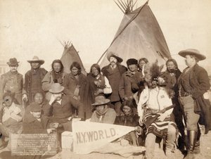 Indiánští náčelníci a američtí úředníci v Pine Ridge, 1891 od John C. H. Grabill