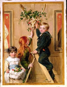 Decorating with Holly, 1881 od John Callcott Horsley