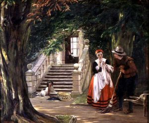 Flirt mimo dům mistra od John Callcott Horsley