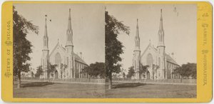 Stereoskopický pohled na Unity Church, c.1870