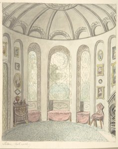 Lea Castle, Worcestershire, Saloon, Looking North, ca. 1816.