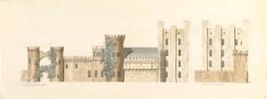North Aspects of Lea Castle a West Aspect of Wolverley, Cookley, Worcestershire, ca. 1816.