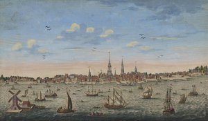 Pohled z východní perspektivy na Philadelphii, 1778 od John Carwitham