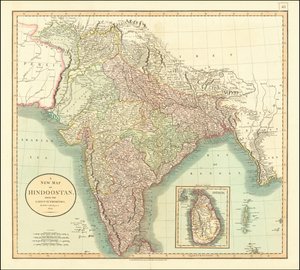 Mapa Indie z roku 1806, John Cary