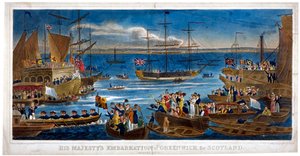 „Nalodění Jeho Veličenstva v Greenwichi, pro Skotsko, 1822.