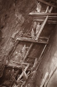 The Man Engine at Dolcoath Mine, ilustrace z 