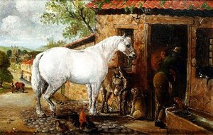 Šedá klisna u kovárny od John Charlton