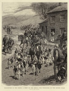 Foxhunting na severu, setkání foxhoundů ze Severního Tyne na Border Hills od John Charlton
