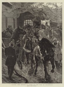 Záchrana koní, scéna z požáru v Southwarku od John Charlton
